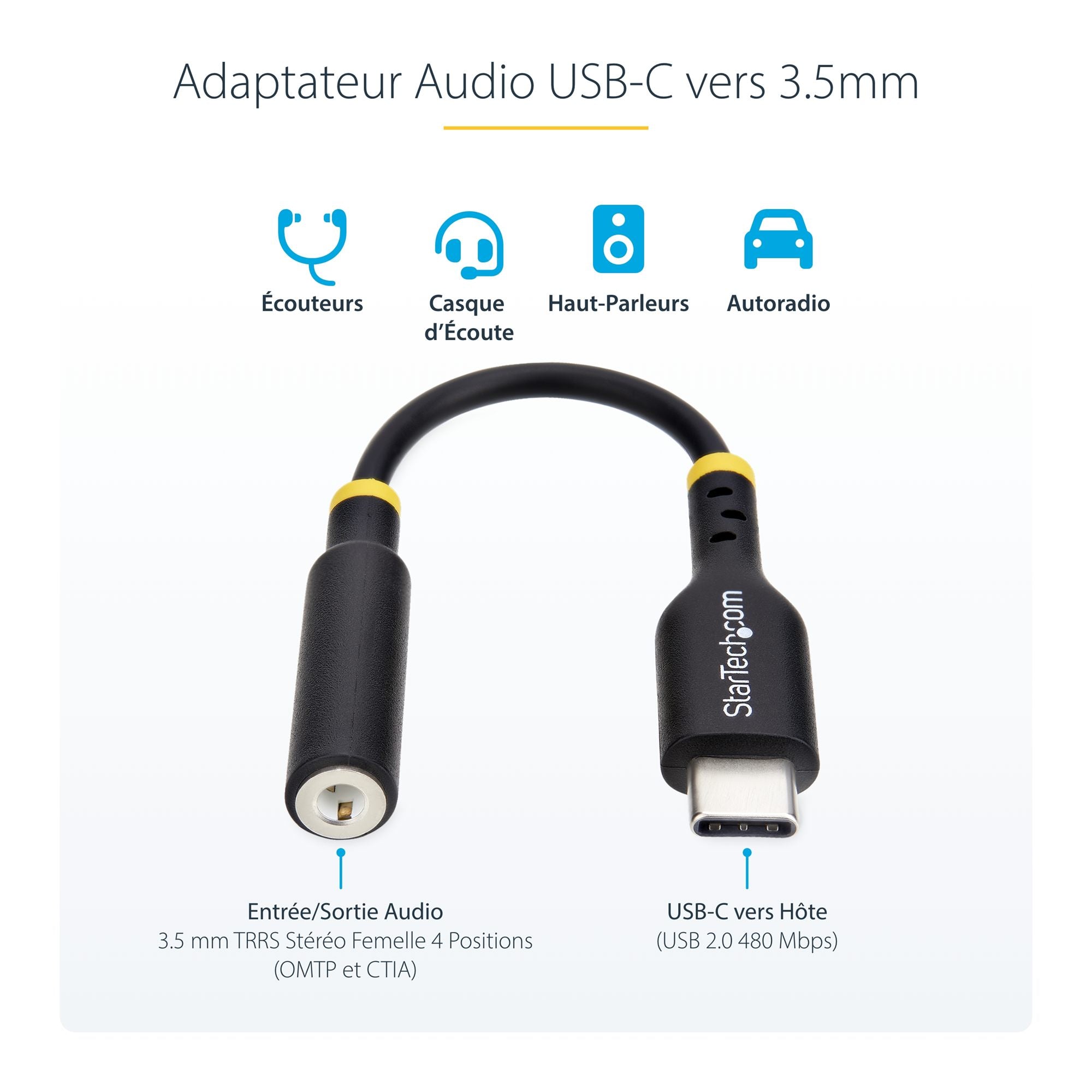 USB-C Audio Adapter to 3.5mm TRRS Jack