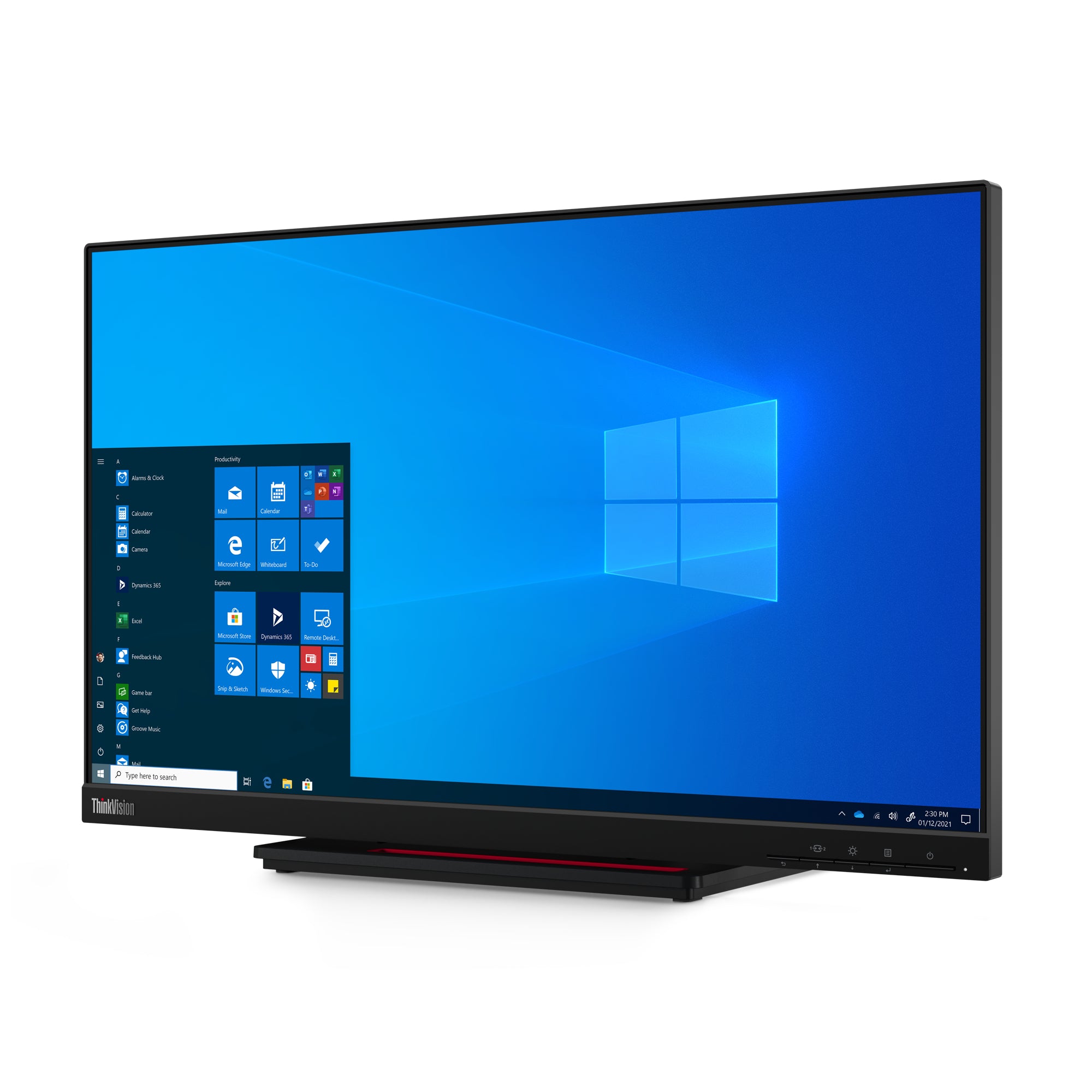 LENOVO ThinkVision T24t-20 - 24p - écran tactile - Full HD 60 Hz - IPS - 4 ms - HDMI DisplayPort USB-C - avec Battery Charging 1.2