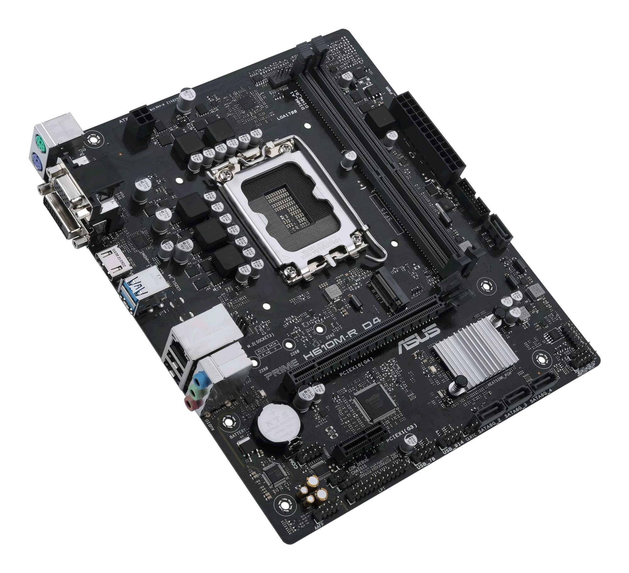 ASUS PRIME H610M-R D4 Intel H610 LGA 1700 2DDR4 1xPCIe 4.0/3.0 x16 1xM.2 4xSATA 6Gb/s 4xUSB 3.2 microATX MB