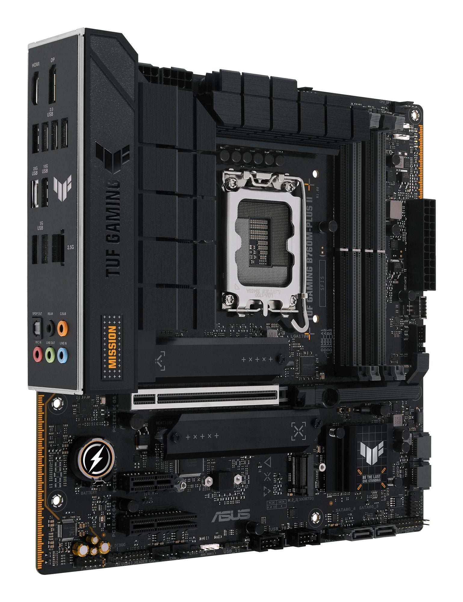 ASUS TUF GAMING B760M-PLUS II LGA 1700 4xDDR5 microATX 4xSATA MB 1xHDMI 1xDP 3xM.2