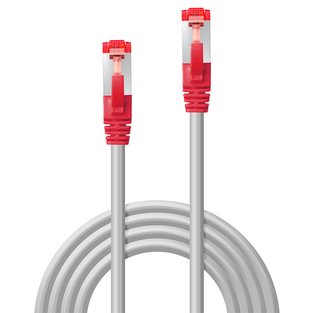 LINDY CrossOver Cat.6 S/FTP 0.5m Gigabit ready Grey with Red boot