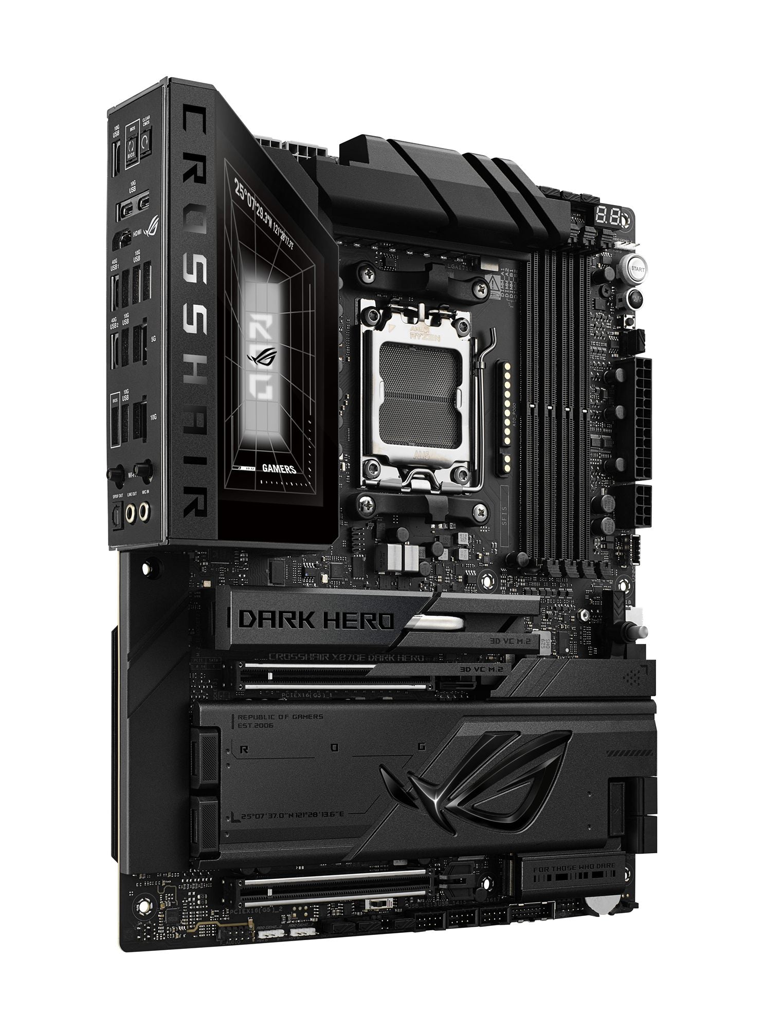 ASUS ROG CROSSHAIR X870E DARK HERO AM5 DDR5 ATX motherboard 2xPCIe 5.0 5xM.2 1xHDMI