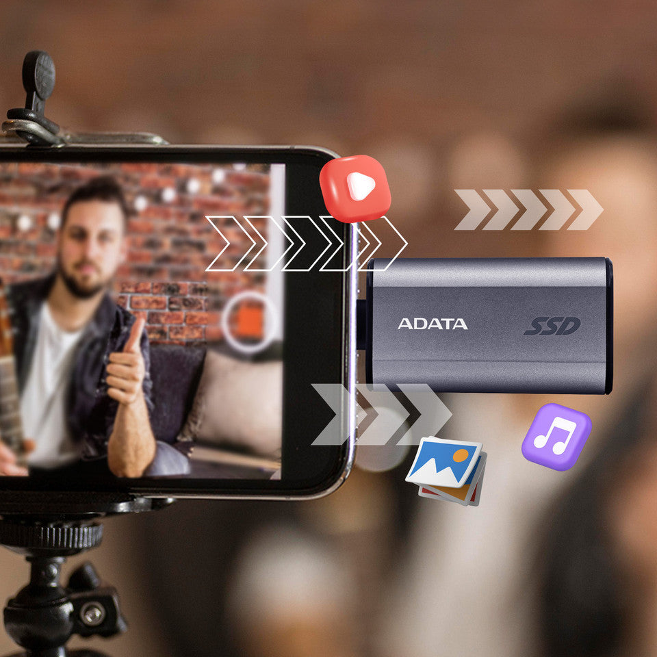 ADATA SC750 2 To USB Type-C 3.2 Gen 2 (3.1 Gen 2) Gris