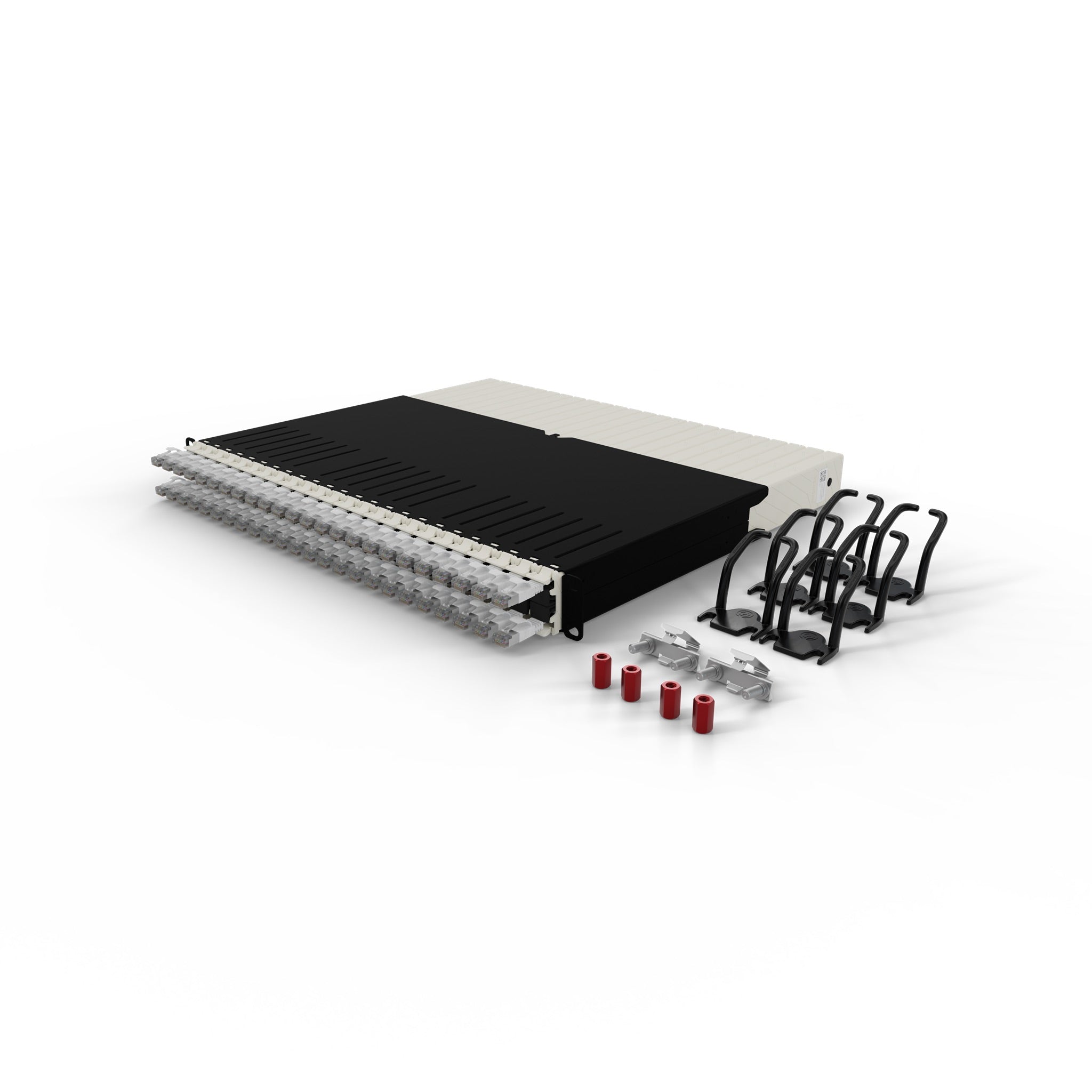 PATCHBOX ONE 24x CAT6A STP BLANC 0,8 m 8U