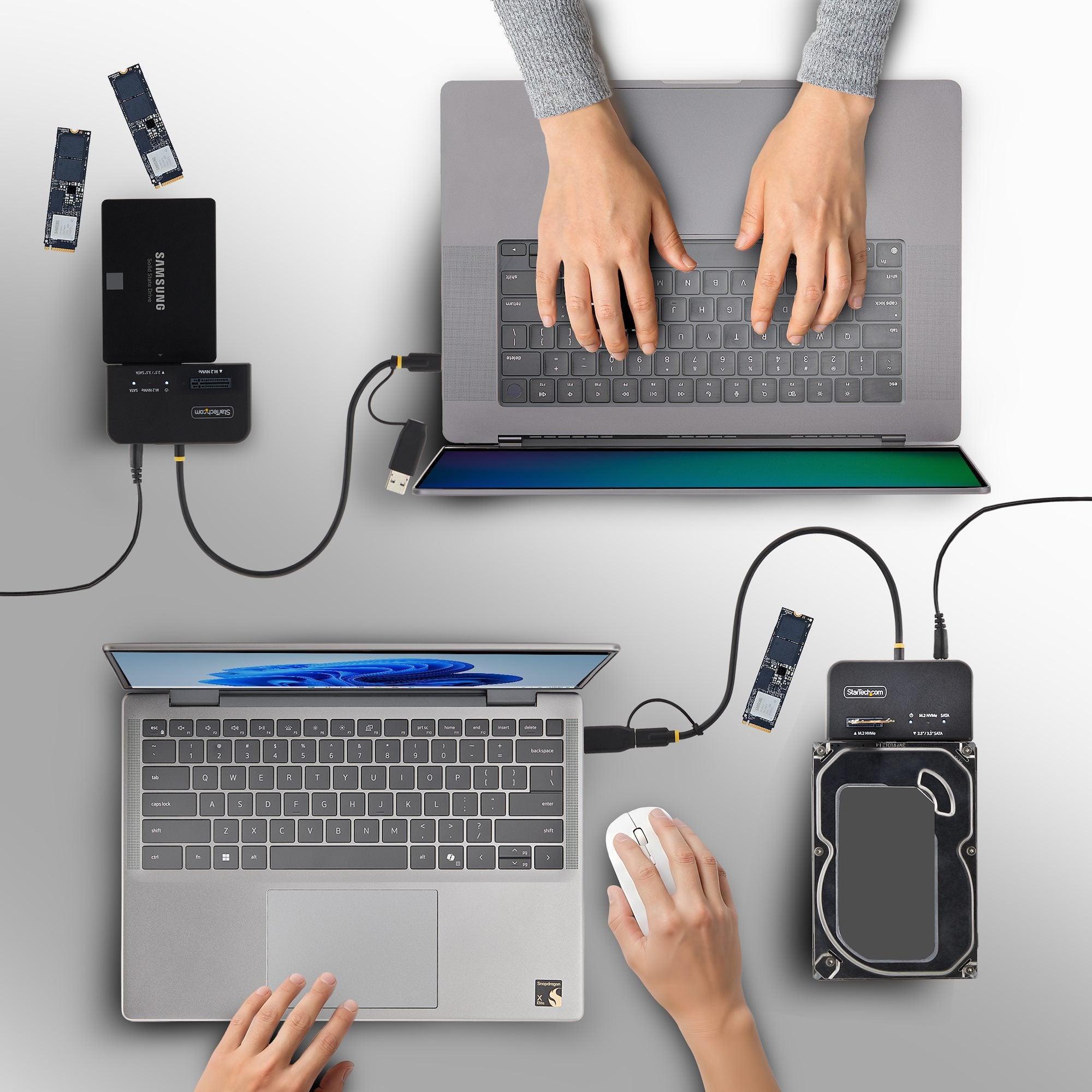 USB to M.2 NVMe and SATA SSD Adapter