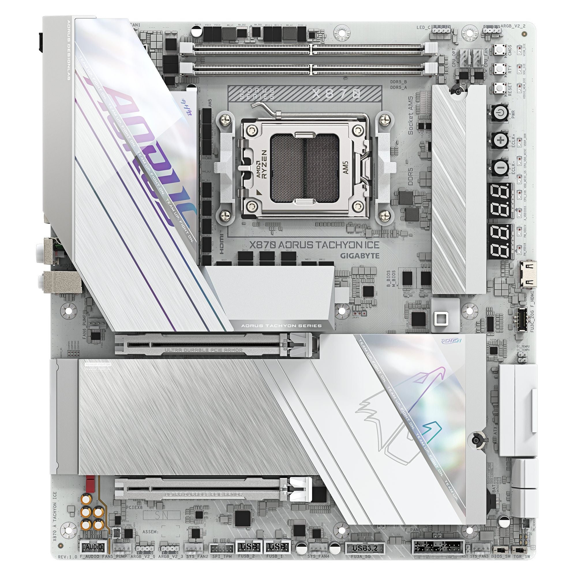 GIGABYTE X870 AORUS TACHYON ICE AMD X870 Emplacement AM5 ATX étendu
