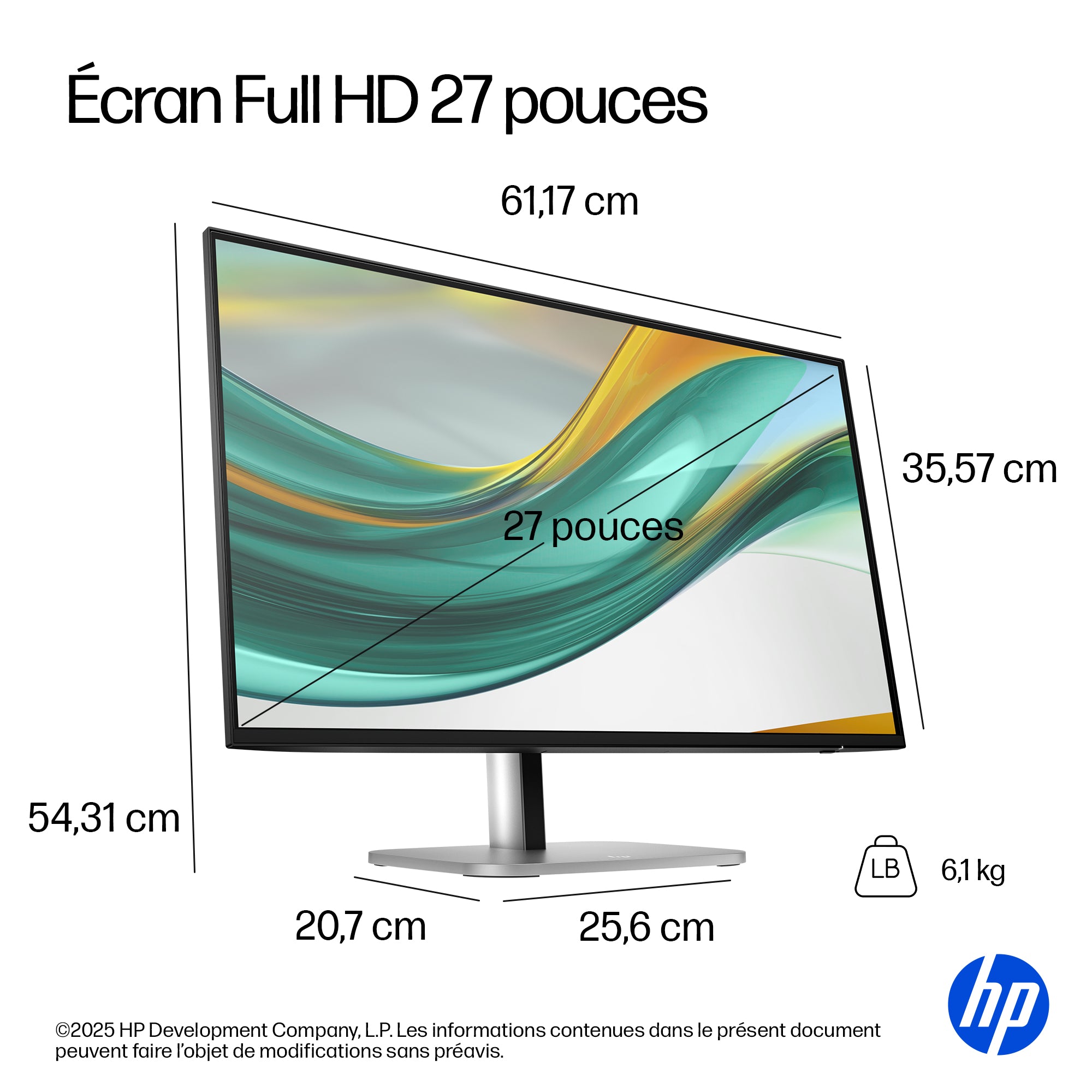 HP Series 5 Pro 527pf FHD 27p IPS no cables HDMI and DP