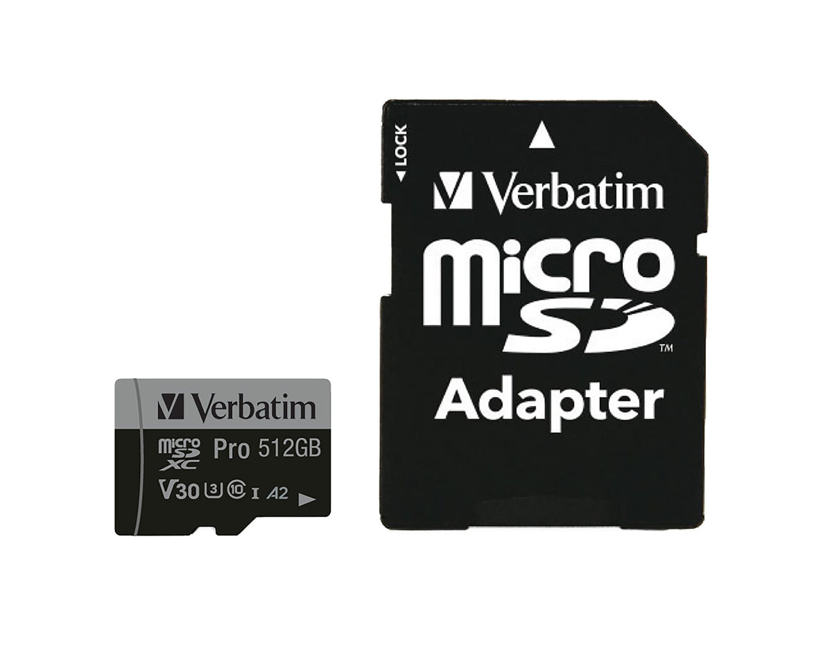 MICRO SDXC CARD PRO U3 C10 A2 512GB INCL