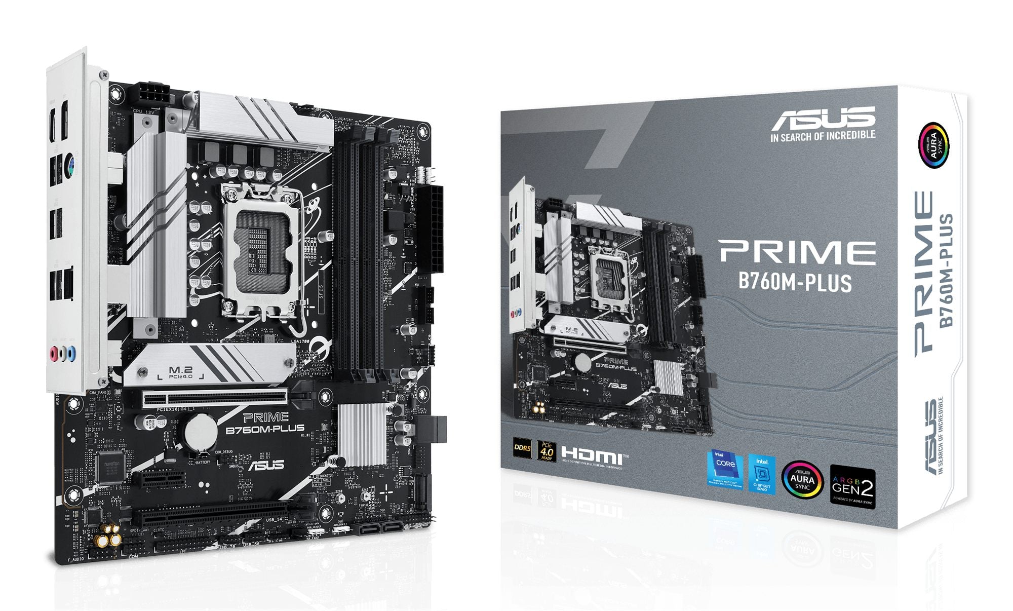 ASUS PRIME B760M-PLUS LGA 1700 4xDDR5 microATX 4xSATA MB 1xHDMI 1xDP 2xM.2