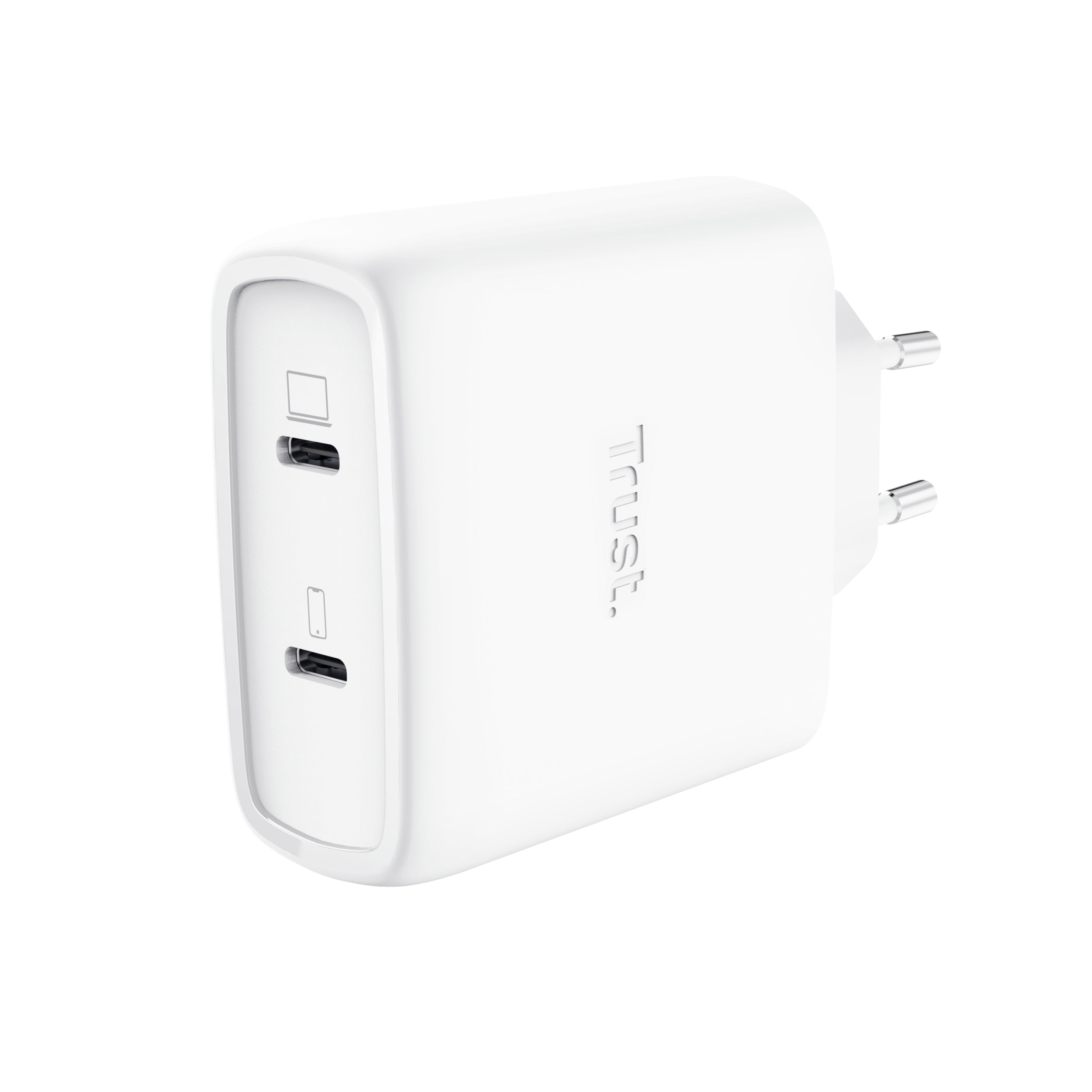 TRUST Chargeur MAXO USB 65 watts GAN 2 ports USB-C + câble noir
