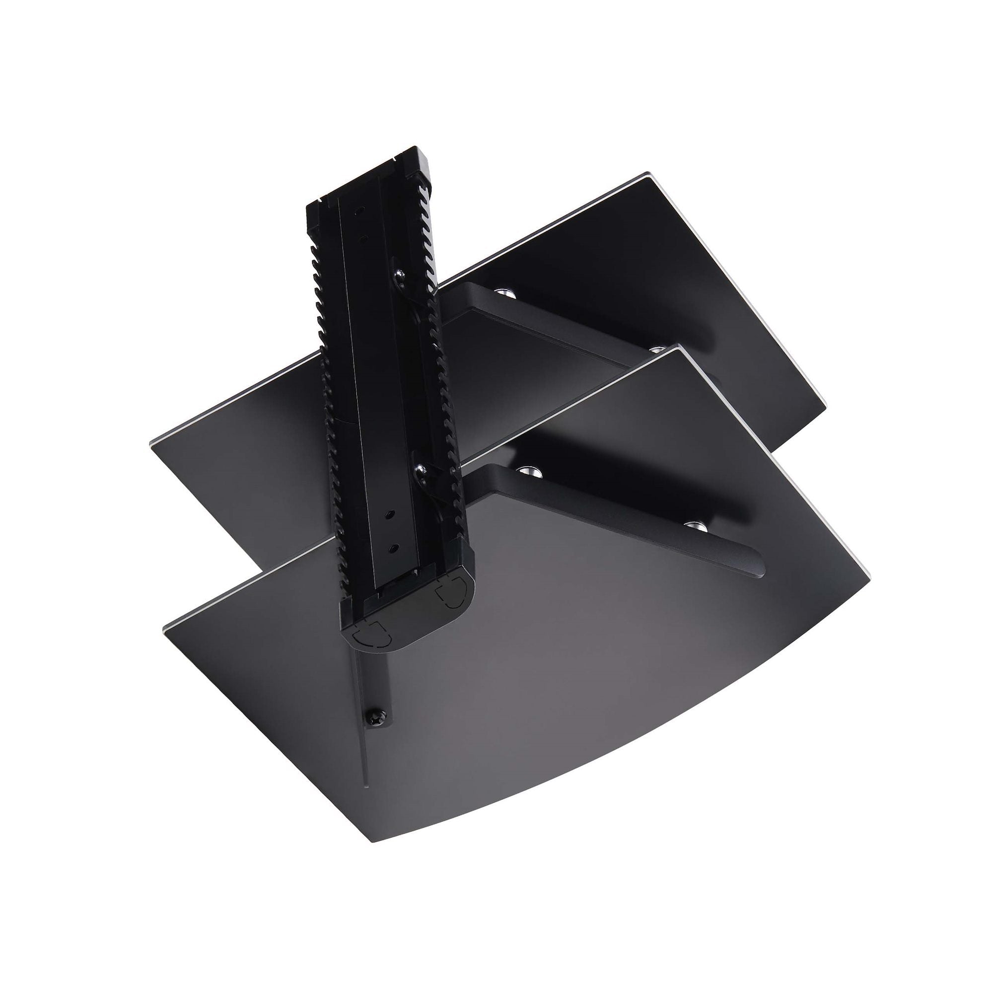 Dual Floating Wall-Mounted AV Shelves