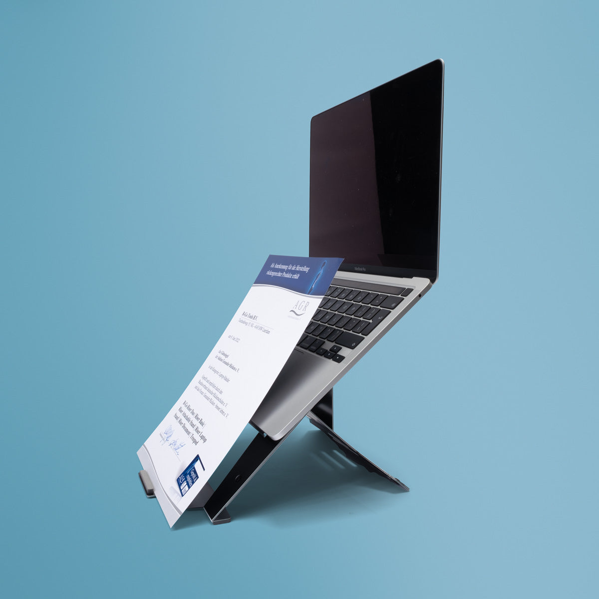 R-GO TOOLS Support pour PC portable Riser Document, noir