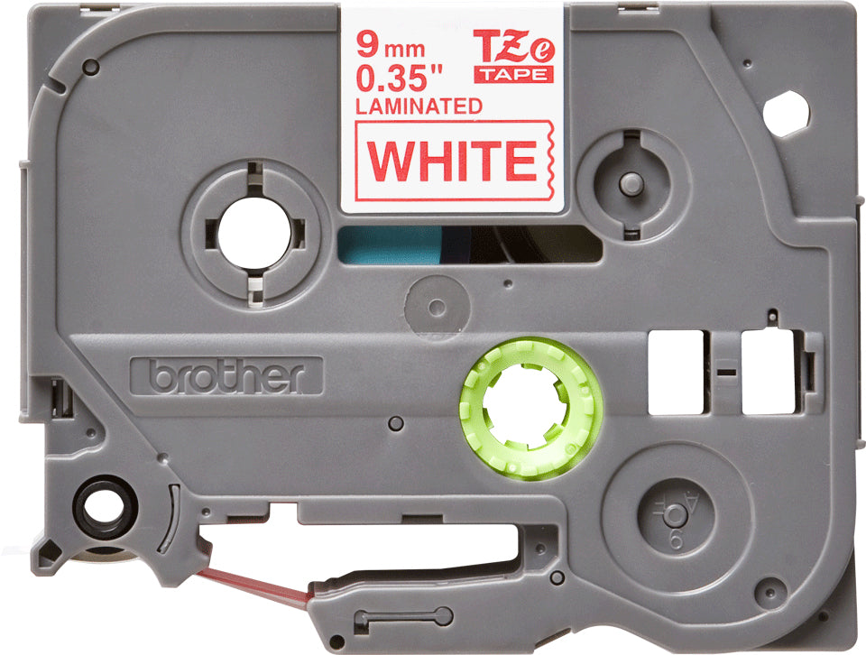 BROTHER P-TOUCH TZE-222 rouge sur blanc 9mm