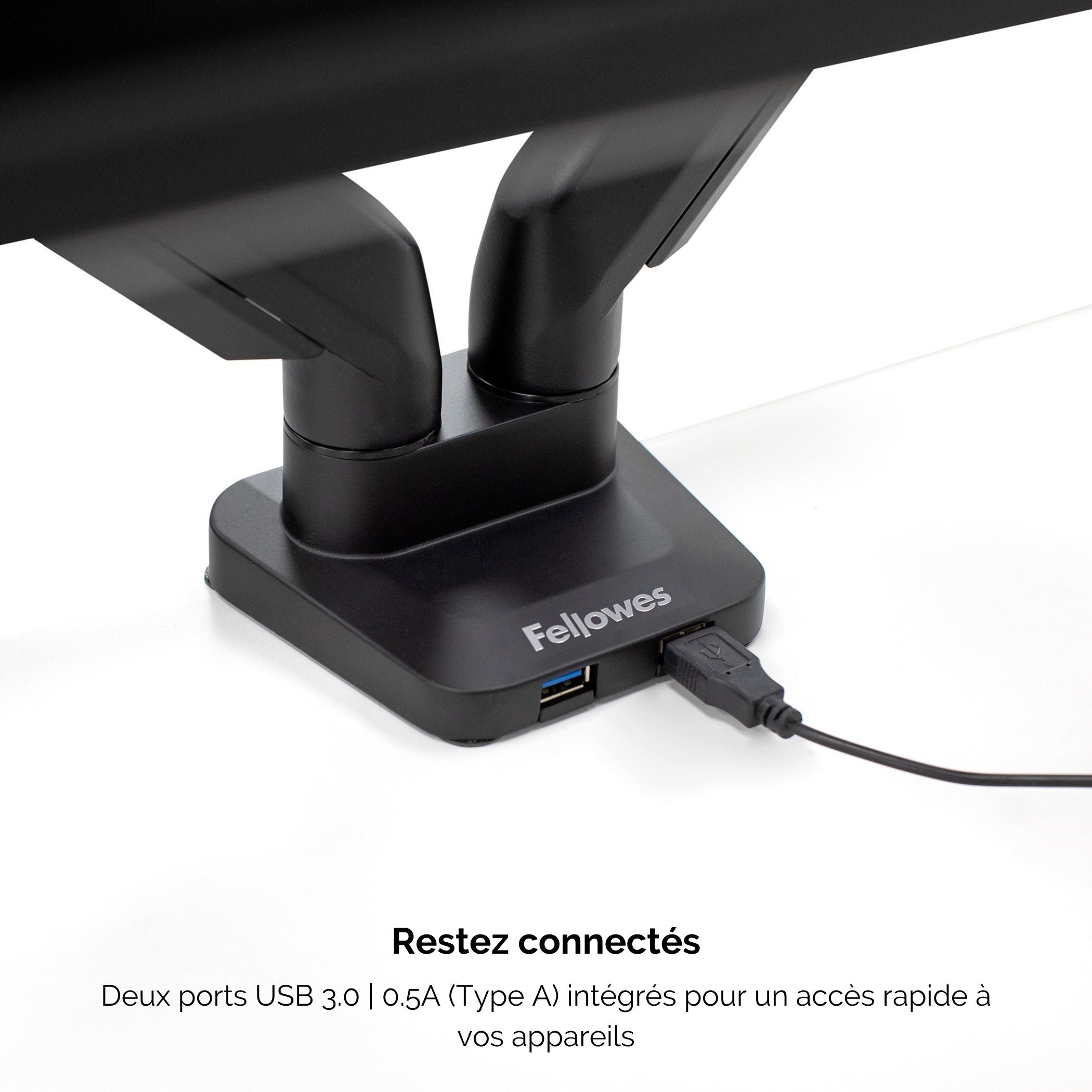 FELLOWES Bras porte écran double Platinium Série