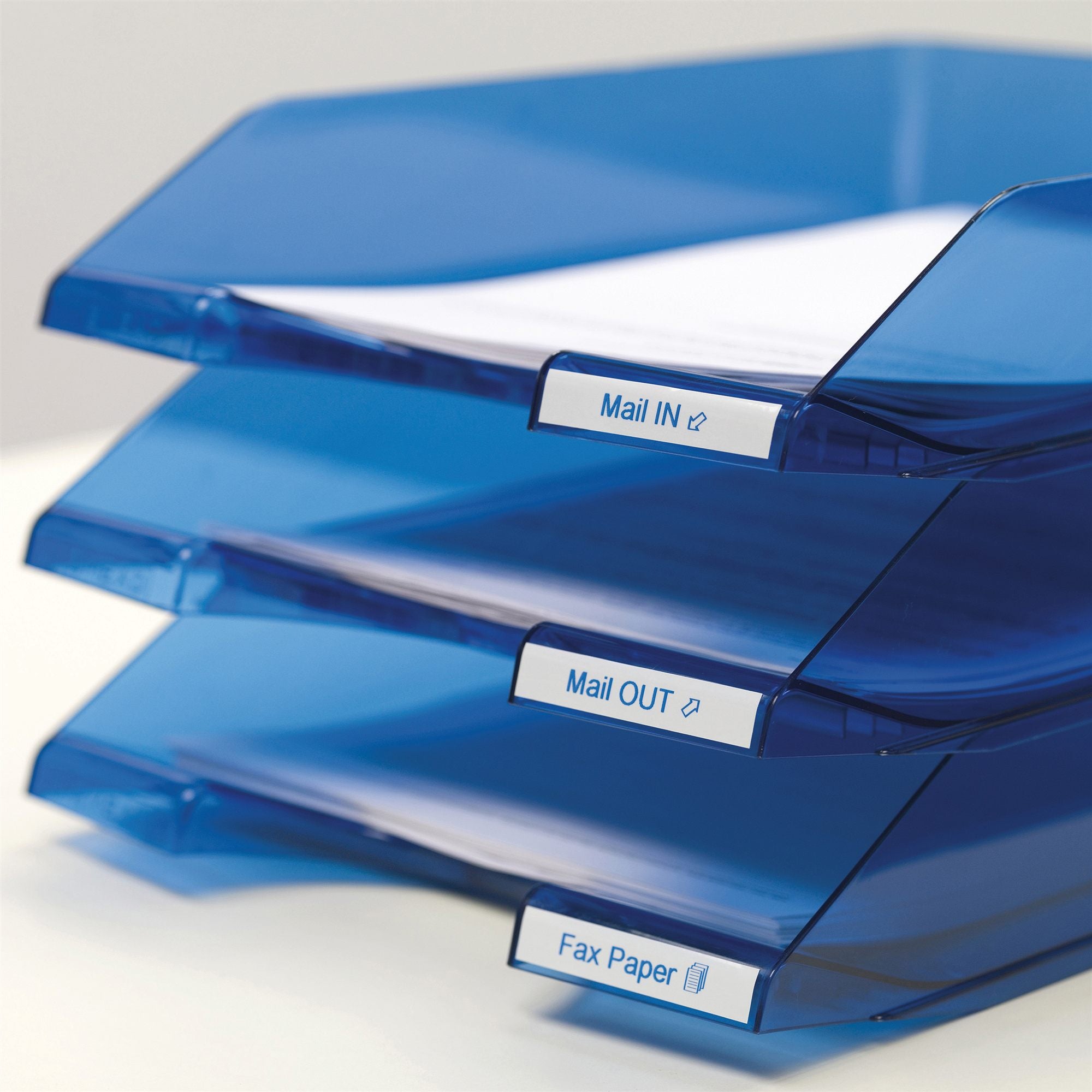 Ruban 9MM bleu sur blanc pour LP150/250-LM350/450/210D/220P