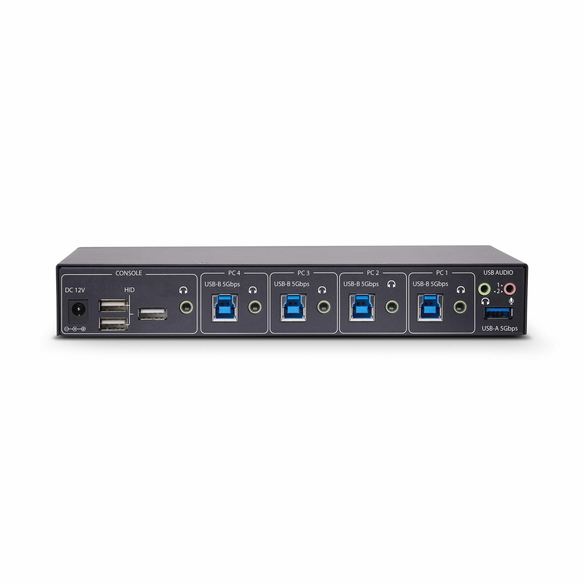 4-Port USB/KM Switch with Mouse Roaming