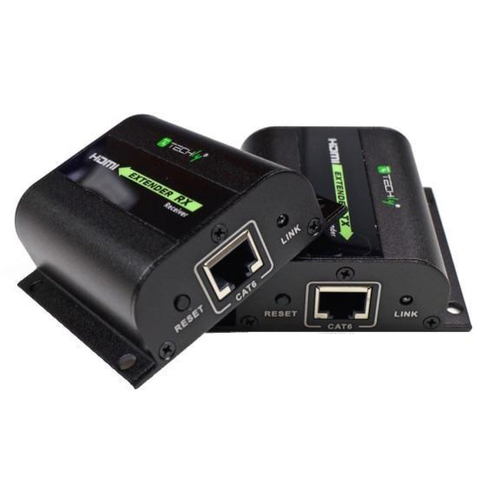 Techly IDATA EXT-E70I Extendeur HDMI 1080p60Hz jusqu'a 60m sur Cat6 avec IR