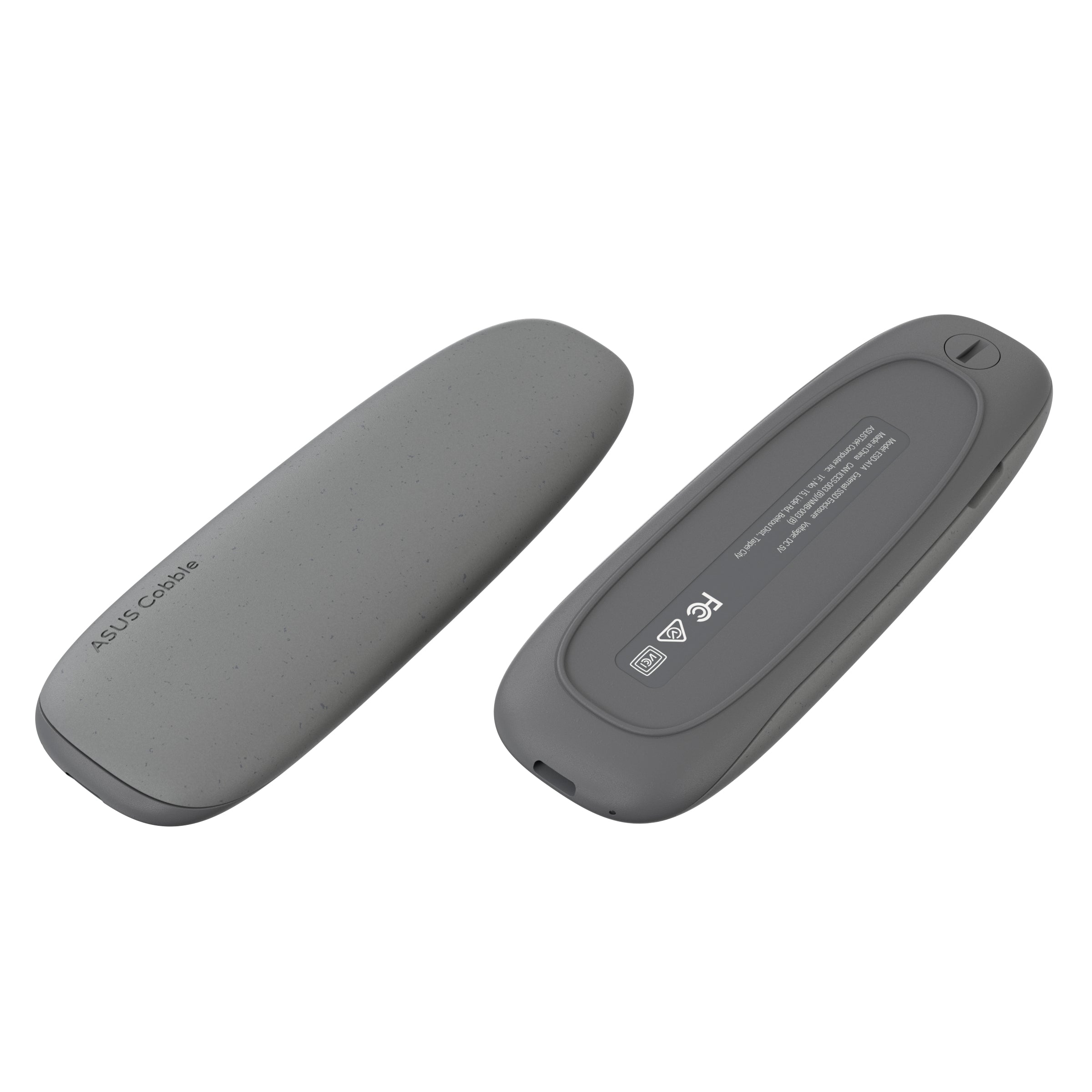 ASUS Cobble USB-C 3.2 Gen 2x1 SSD enclosure SSD case 10Gbps dual M.2 NVMe PCIe and SATA interfaces Grey