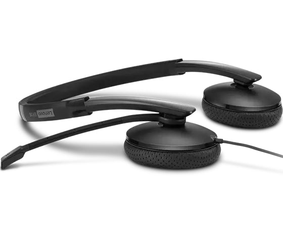 LENOVO - Micro-casque - sur-oreille - filaire - USB-C - noir - certifié Zoom