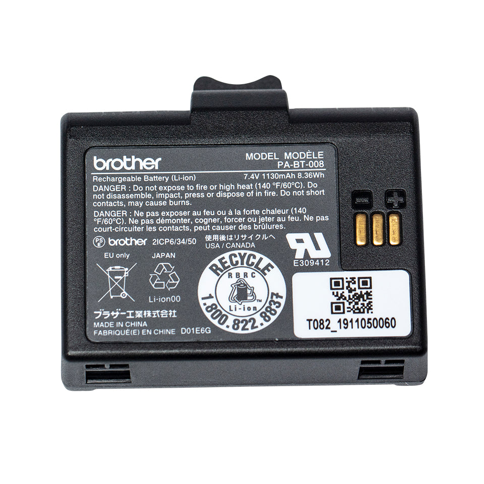 BROTHER PABT008 Rechargeable Li-ion battery RJ-2035B/2055WB
