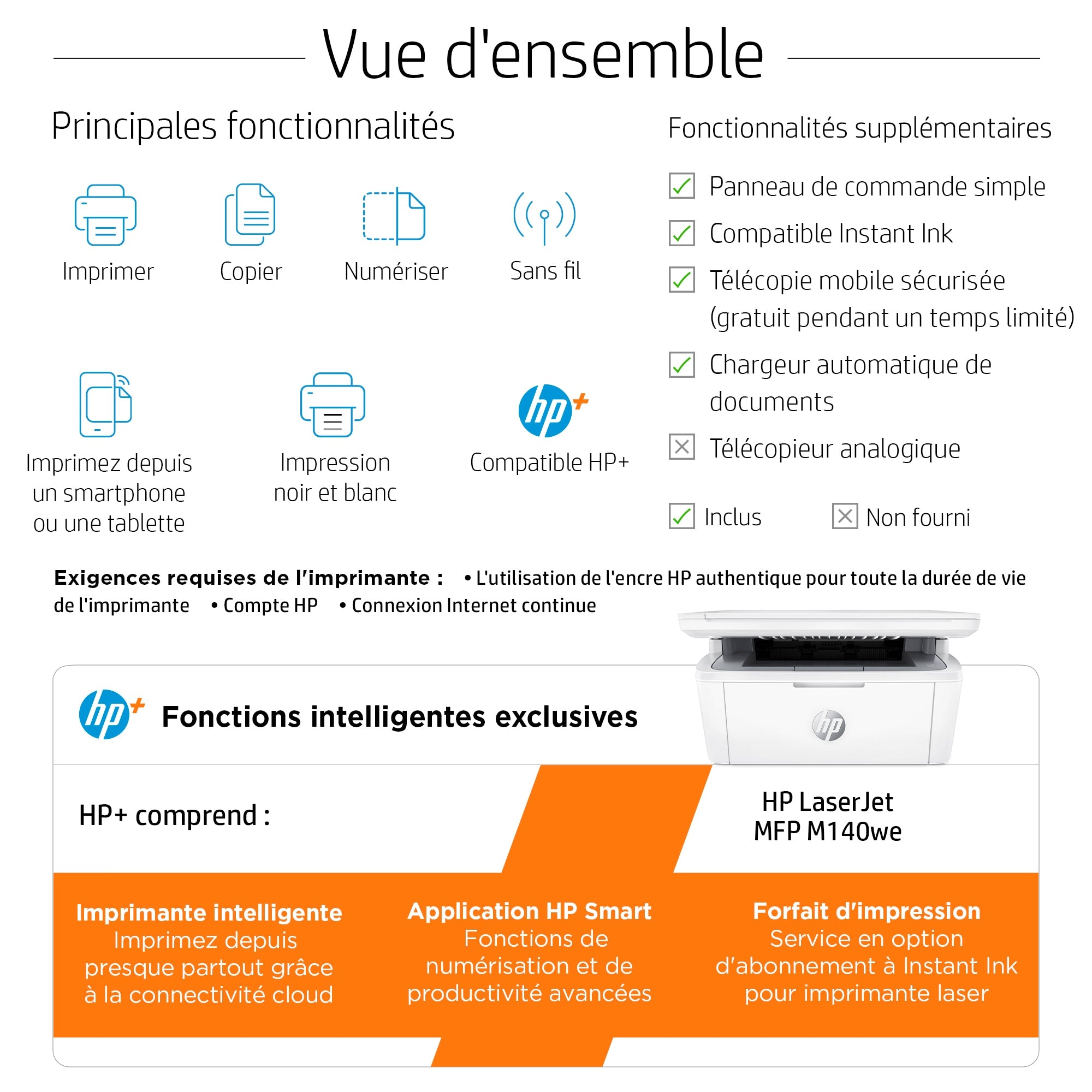 HP LaserJet MFP M140WE Mono up to 20ppm Printer