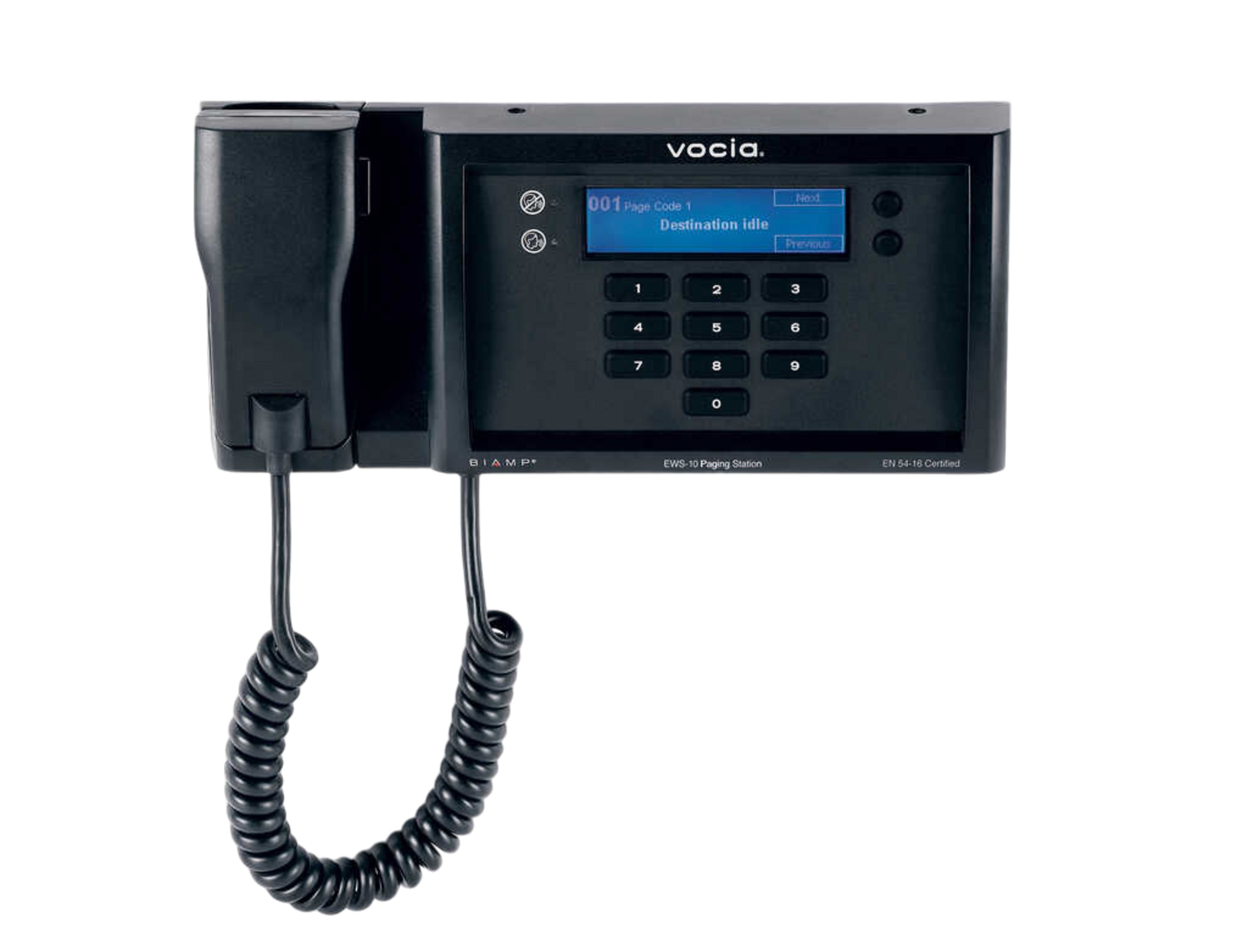 Biamp Wall-mounted call station with numeric keypad PoE