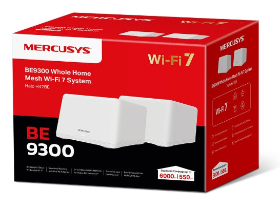 TP-LINK MERCUSYS Halo H47BE 2-pack BE9300 Whole Home Mesh Wi-Fi 7 System