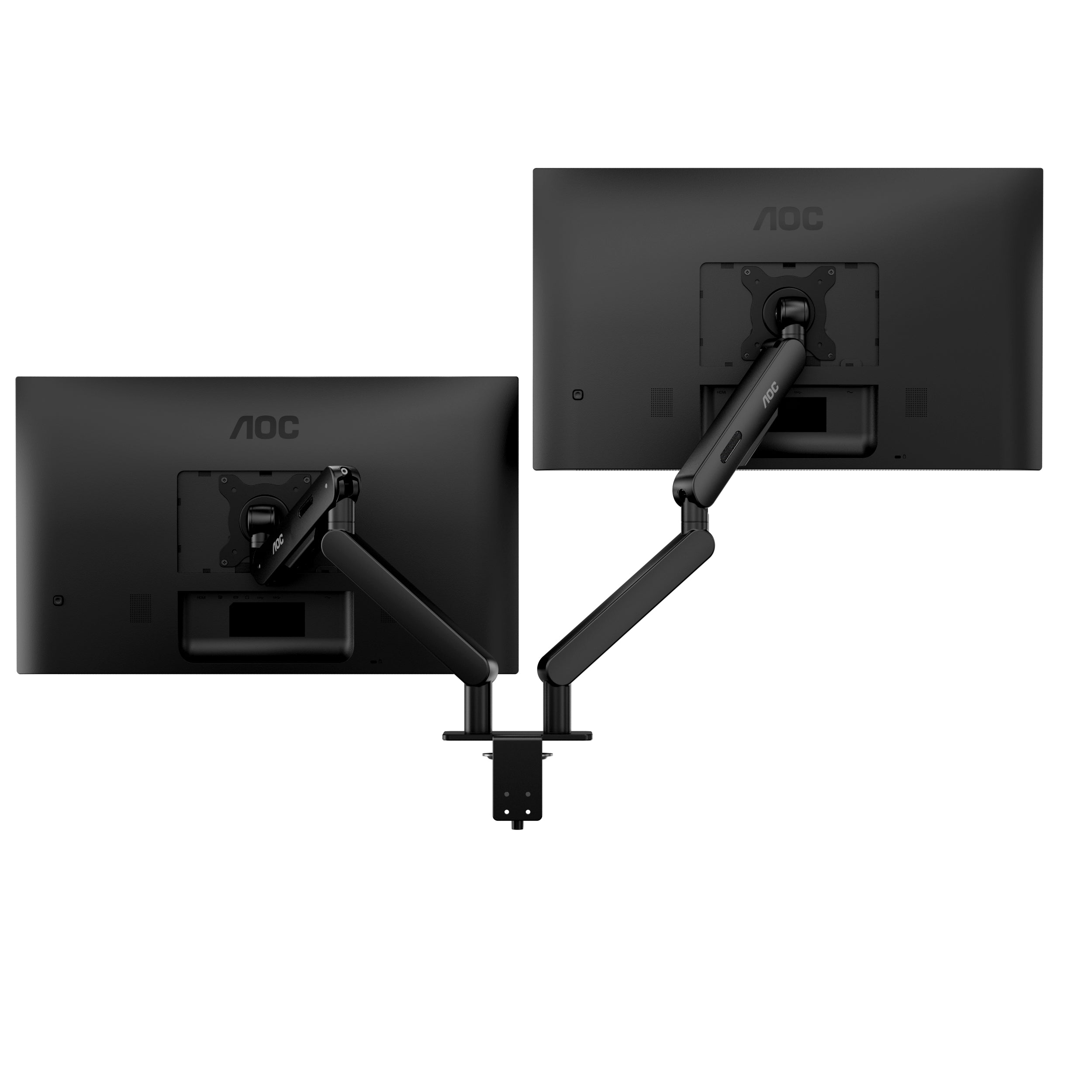 AOC AM420 bras pour - pour 2 écrans LCD / plasma - pour bureau - alliage d'aluminium - noir - Taille d'écran :17"-34"