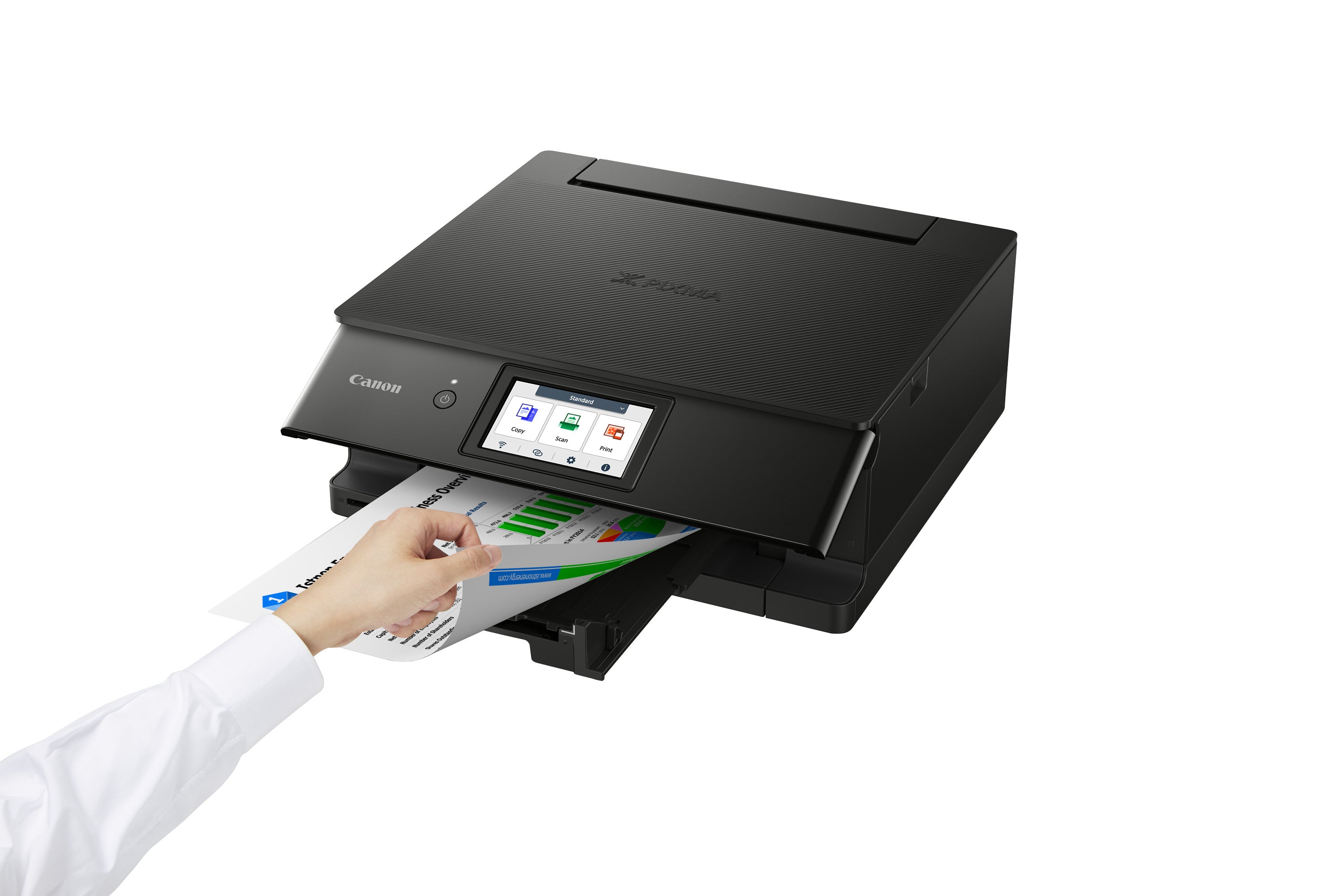 CANON PIXMA TS8750 MFP colour ink-jet A4 15 ipmprint 200 sheets USB 2.0 Wi-Fi black
