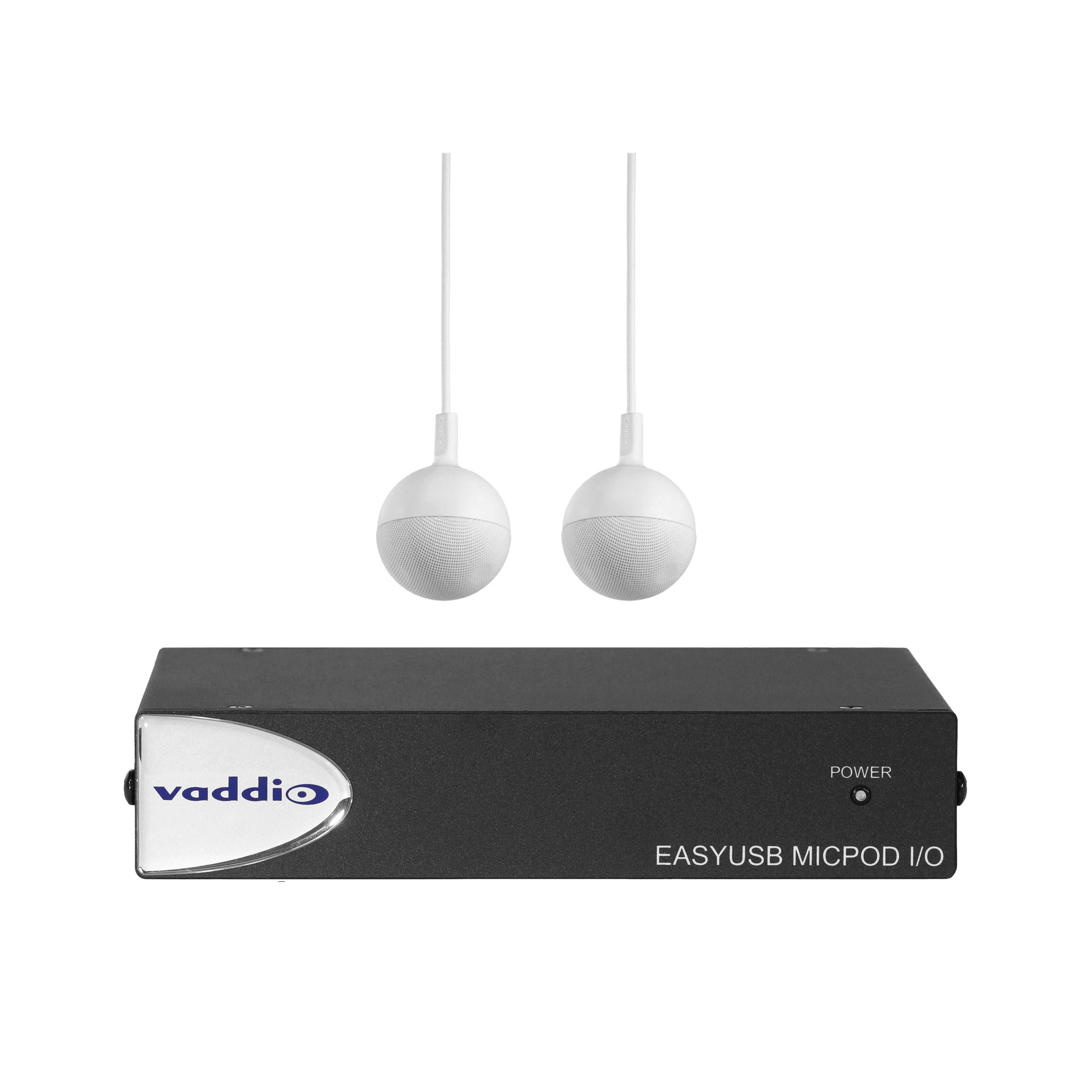Vaddio EasyUSB MicPOD IO 2 Ceiling microphone White