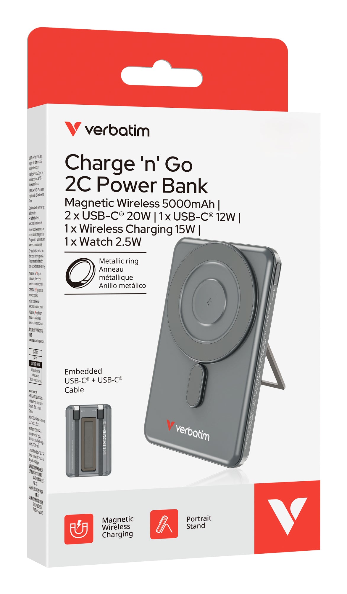 Charge ´n´ Go 2C Power Bank Magnetic Wir