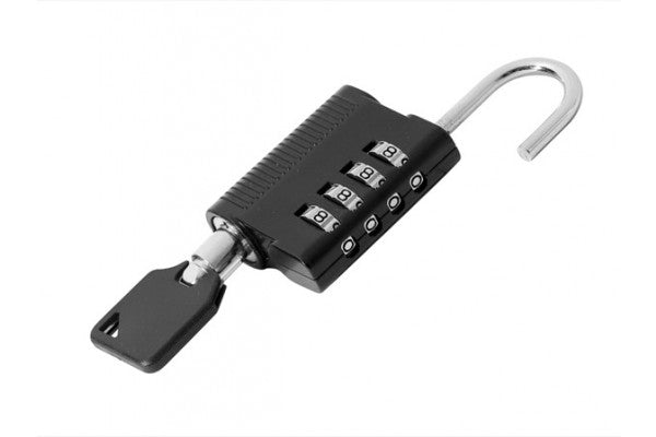 DACOMEX Cadenas 4 digits avec clé pass optionnelle