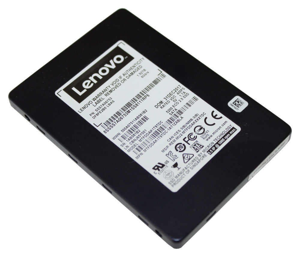 LENOVO ISG ThinkSystem 3.5p 5200 1.92To Entry SATA 6Gb Hot Swap SSD