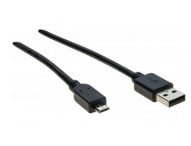 Cordon USB 2.0 type A / micro B noir - 2,0 m