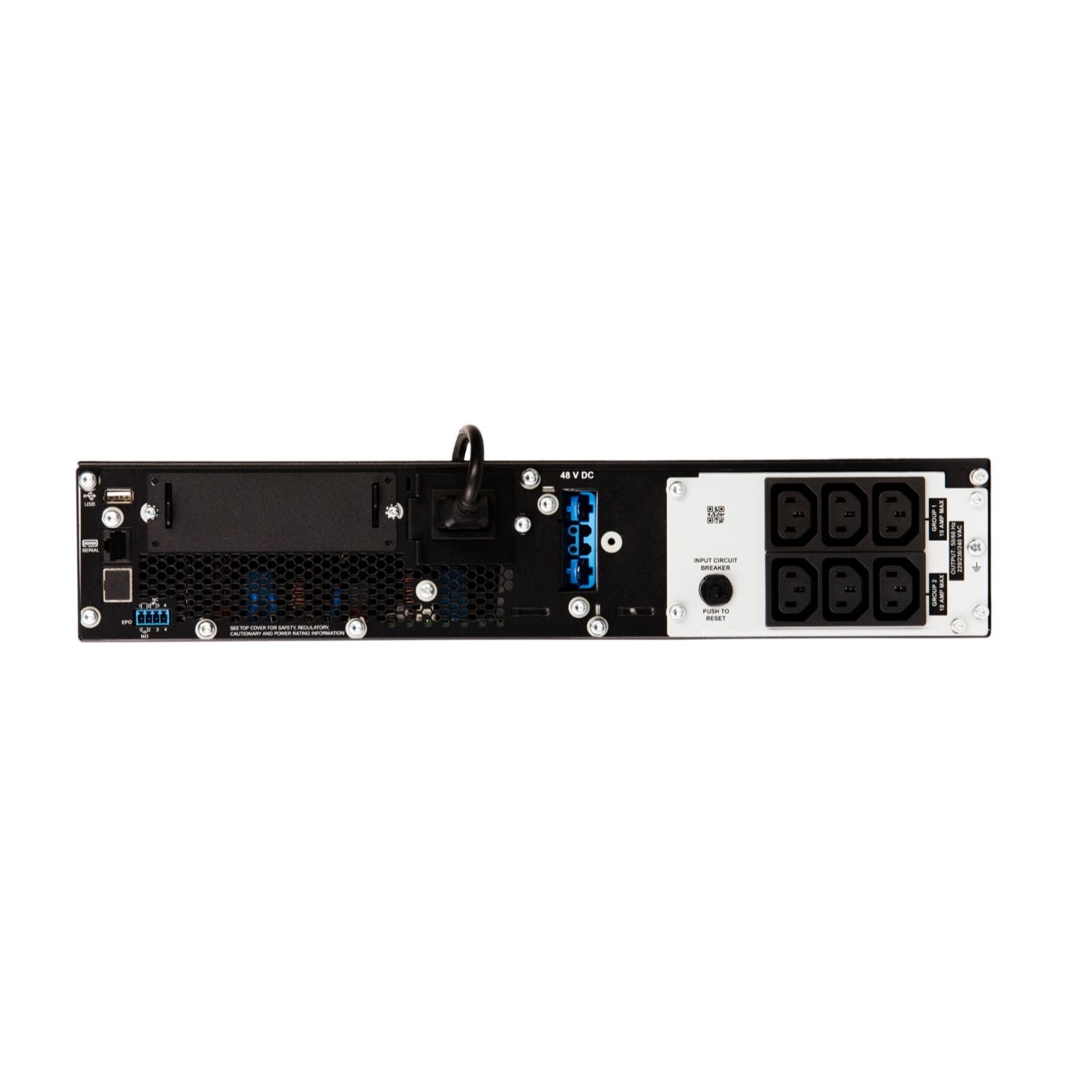 APC Smart-UPS SRT 1500VA RM UPS Rack AC 220/230/240V 1.5 kW 1500VA RS-232 USB output connectors 6 PFC 2U Black