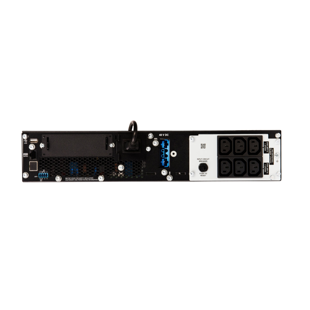 APC Smart-UPS SRT 1500VA RM UPS Rack AC 220/230/240V 1.5 kW 1500VA RS-232 USB output connectors 6 PFC 2U Black