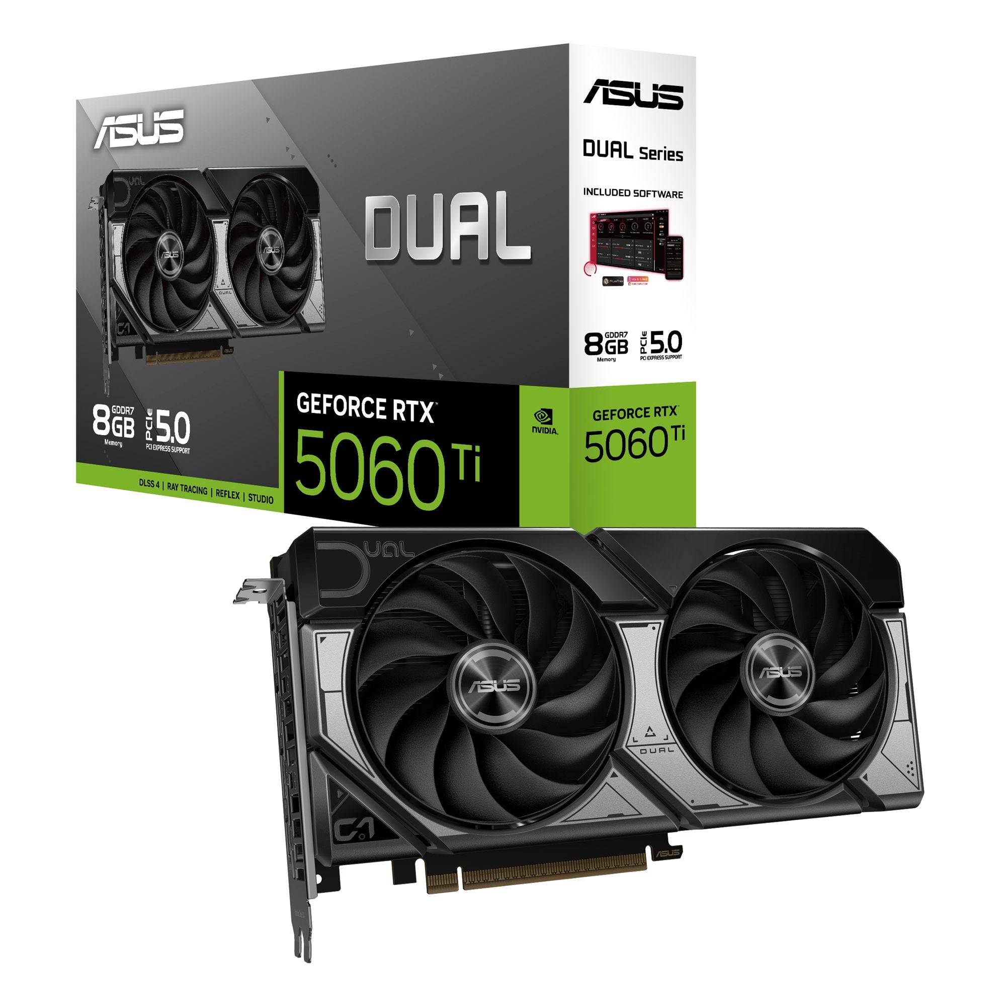 ASUS DUAL RTX 5060 TI 8G HDMI 2.1 3xDP 2.1b