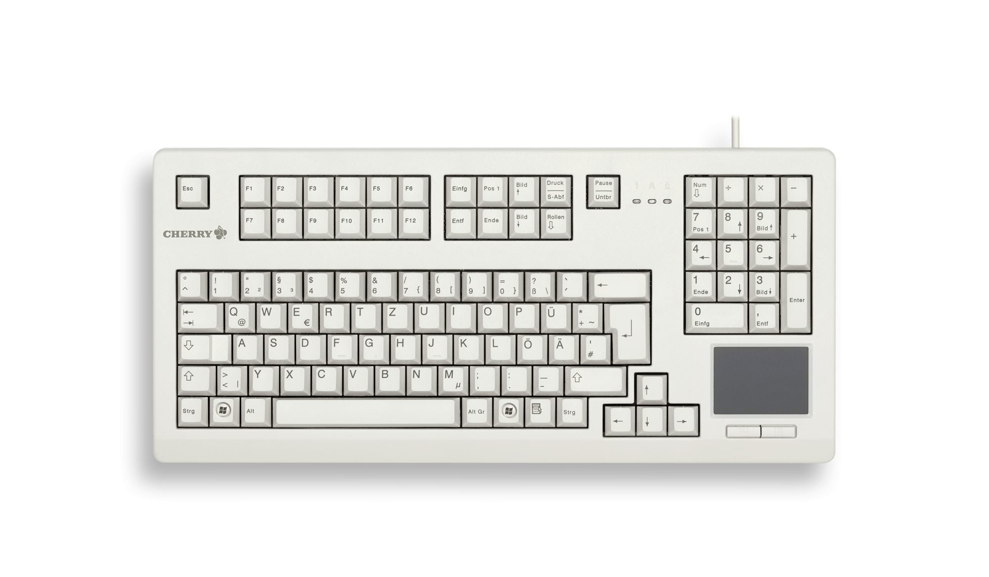 CHERRY CLAVIER 19" TOUCHPAD USB QWERTY GRIS