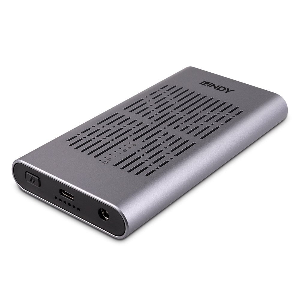 LINDY USB 3.2 Dual M.2 NVMe SSD Enclosure with Clone