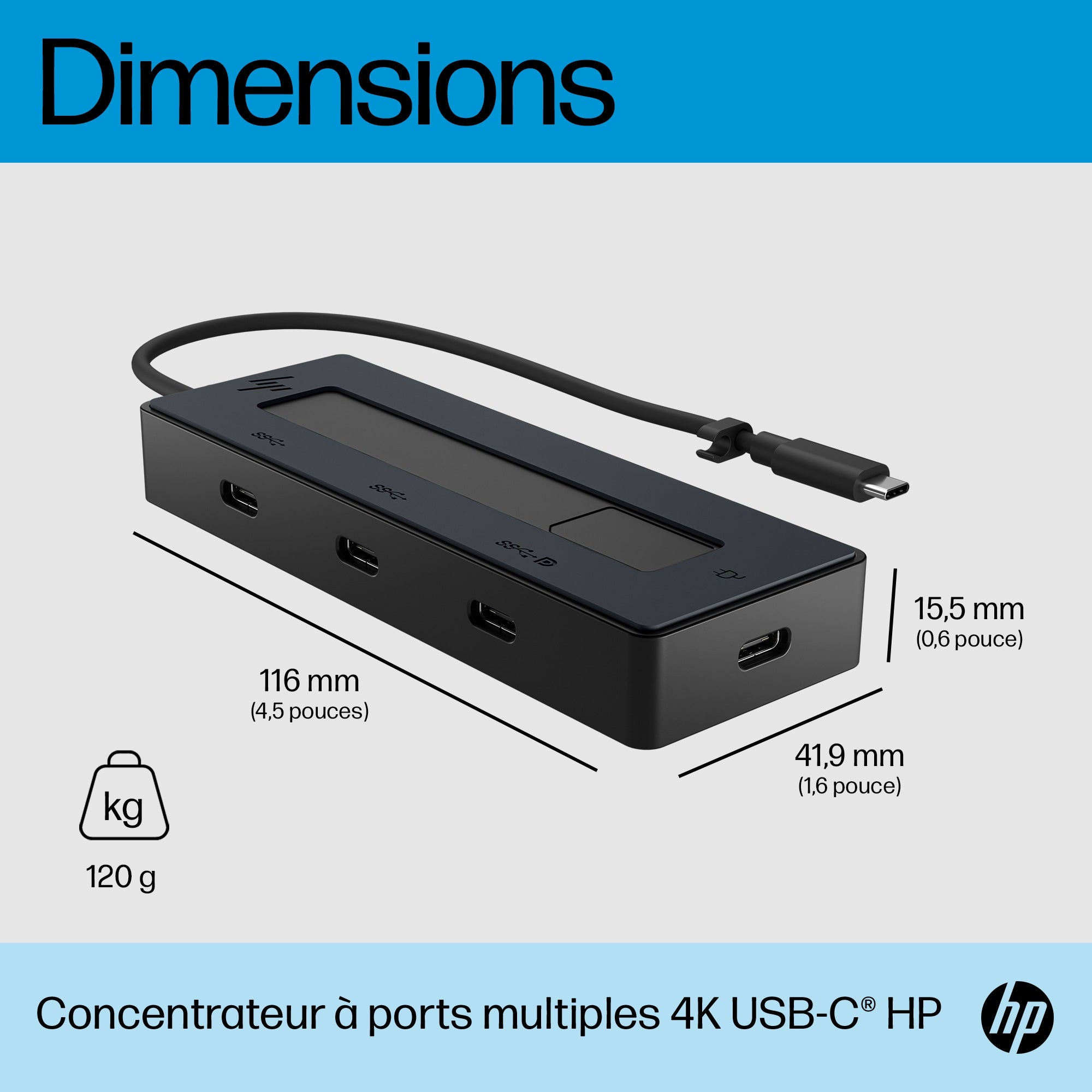 HP 4K USB-C Multiport Hub (EU)