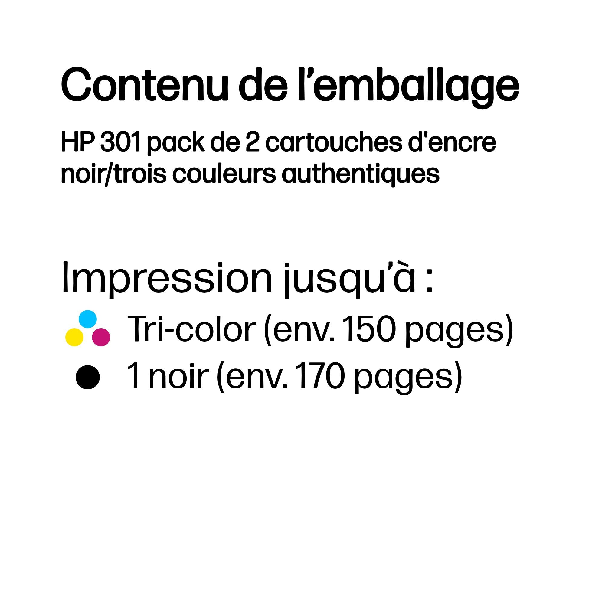 HP 301 Ink Cart Combo 2-Pack Blister