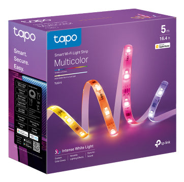 TP-LINK Smart Light Strip Multicolor 2.4 GHz Wi-Fi 802.11b/g/n one 16.4 ft/5m RGBW+IC LED light strip 1000lm 2500K-6500K tunable