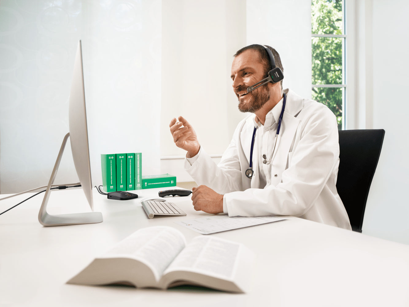 PHILIPS SpeechOne PSM6300 - Micro-casque de dictée sans fil, 8go, Portée max 5m