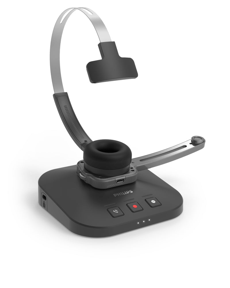 PHILIPS SpeechOne PSM6300 - Micro-casque de dictée sans fil, 8go, Portée max 5m