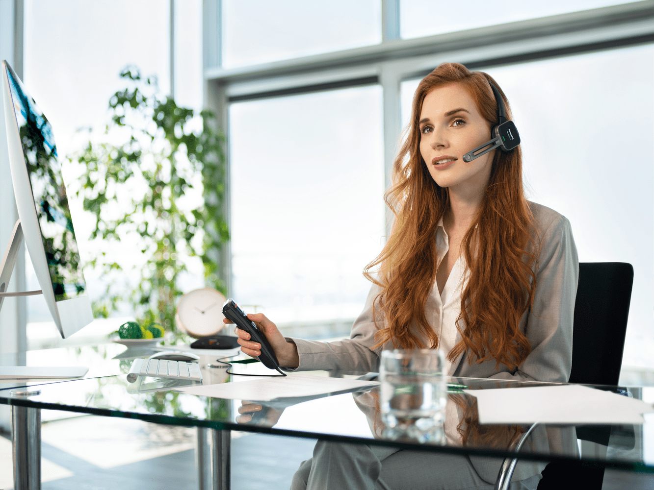 PHILIPS SpeechOne PSM6300 - Micro-casque de dictée sans fil, 8go, Portée max 5m