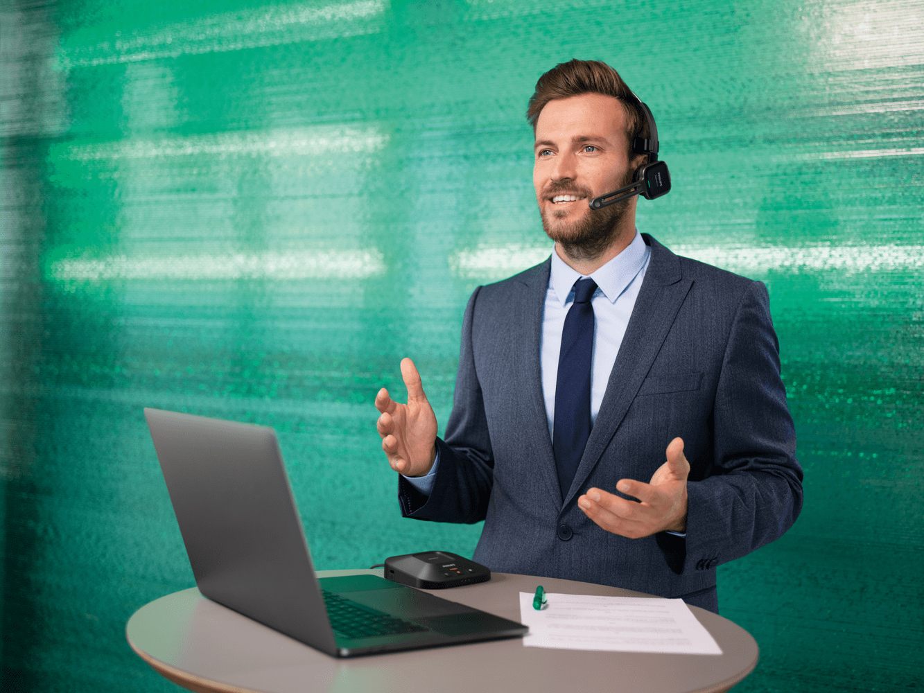 PHILIPS SpeechOne PSM6300 - Micro-casque de dictée sans fil, 8go, Portée max 5m