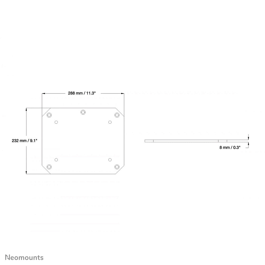 Neomounts PLASMA-M2SFPLATE
