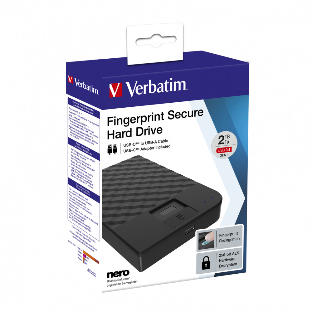 Verbatim Fingerprint Secure Hdd Aes 256