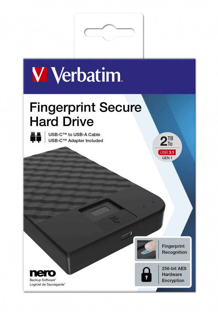 Verbatim Fingerprint Secure Hdd Aes 256
