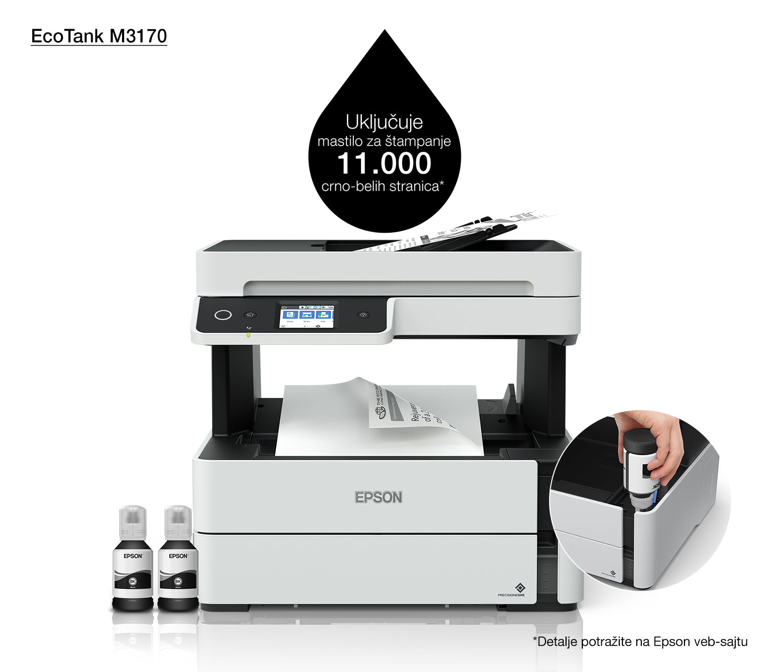 Epson EcoTank M3170 Jet d'encre A4 1200 x 2400 DPI 39 ppm Wifi